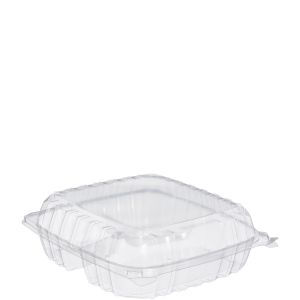 Plastic Hinged 3-Compartment Containers
